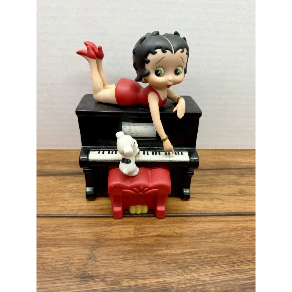 Betty Boop San Francisco Music Box Company - Piano & Puppy Dog - Rare 1997